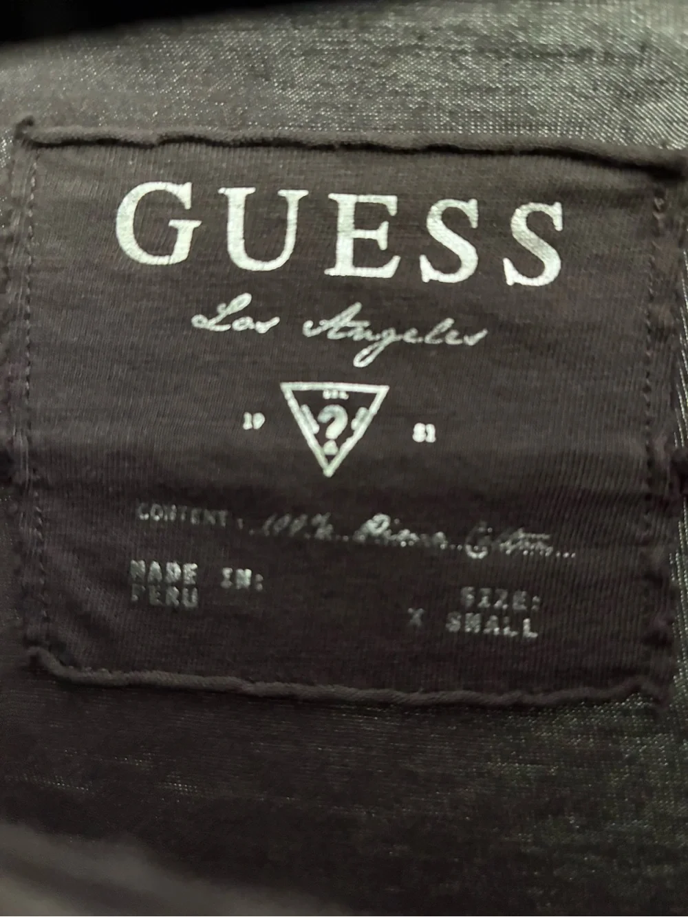 Guess Vintage Y2K 3/4 Sleeve Rhinestone Graphic Cotton Top